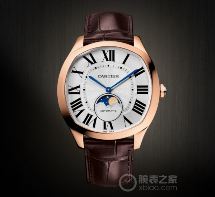 cartier drive moon phase rose gold